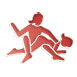 Guys with guys playful pose icon