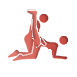 Girls with girls playful pose icon